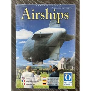 Airships Board Game by Andreas Setfarth 2007 Queen Games, New, Plastic Torn